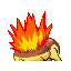 Cyndaquil - Emerald (Back View (Shiny))