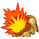 Cyndaquil - Diamond Pearl (Back View (Shiny))