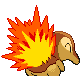 Cyndaquil - HeartGold SoulSilver (Back View (Shiny))