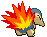 Cyndaquil - Black 2 White 2 Black White Animated (Back View)