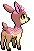 Deerling - Black 2 White 2 Black White Animated (Back View (Shiny))