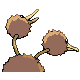 Doduo - HeartGold SoulSilver (Back View)