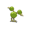 Doduo - Black White (Back View (Shiny))