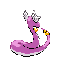 Dragonair - Black White (Back View (Shiny))