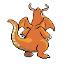 Dragonite - Black White (Back View)