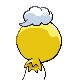 Drifloon - HeartGold SoulSilver (Back View (Shiny))