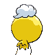 Drifloon - Platinum (Back View (Shiny))