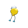 Drifloon - Black White (Back View (Shiny))