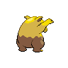 Drowzee - Black White (Back View)