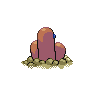 Dugtrio - Black White (Back View (Shiny))