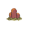 Dugtrio - Black White (Back View)