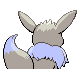 Eevee - Diamond Pearl (Back View (Shiny))