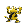 Electabuzz - Black White (Back View)
