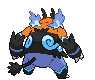 Emboar - Black White Animated (Back View (Shiny))