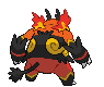 Emboar - Black White Animated (Back View)