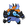 Emboar - Black White (Back View (Shiny))