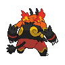 Emboar - Black White (Back View)
