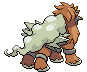 Entei - Black 2 White 2 Black White Animated (Back View (Shiny))