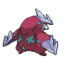 Excadrill - Black White (Back View (Shiny))