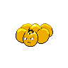 Exeggcute - Black White (Back View (Shiny))