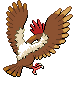 Fearow - Black 2 White 2 Black White Animated (Back View)