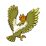 Fearow - Black White (Back View (Shiny))