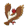 Fearow - Black White (Back View)