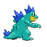 Feraligatr - Black White (Back View (Shiny))