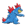 Feraligatr - Black White (Back View)
