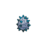 Ferroseed - Black White (Back View (Shiny))