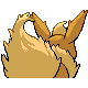 Flareon - Diamond Pearl (Back View (Shiny))