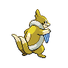 Floatzel - Black White (Back View (Shiny))