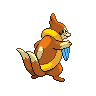 Floatzel - Black White (Back View)