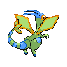 Flygon - Black White (Back View (Shiny))