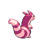 Furret - Black White (Back View (Shiny))