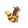 Furret - Black White (Back View)