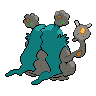 Garbodor - Black White (Back View (Shiny))
