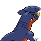 Garchomp - Platinum (Back View (Shiny))