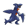 Garchomp - Black White (Back View (Shiny))