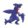 Garchomp - Black White (Back View)