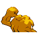 Geodude - Diamond Pearl (Back View (Shiny))