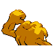 Geodude - Platinum (Back View (Shiny))