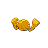 Geodude - Black White (Back View (Shiny))