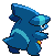 Gible - Black 2 White 2 Black White Animated (Back View (Shiny))