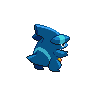 Gible - Black White (Back View (Shiny))