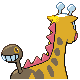 Girafarig - Diamond Pearl (Back View)