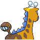 Girafarig - Platinum (Back View (Shiny))