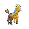 Girafarig - Black White (Back View (Shiny))