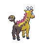Girafarig - Black White (Back View)