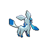 Glaceon - Black White (Back View (Shiny))